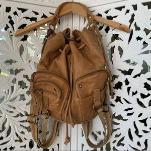 NWOT Lucky Brand Leather Convertible Backpack